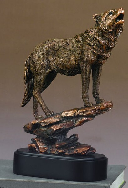 Wolf Of Rocks Sculpture 12" High